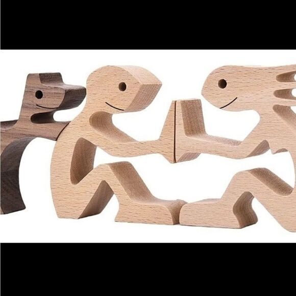 Couple&dog figurine art